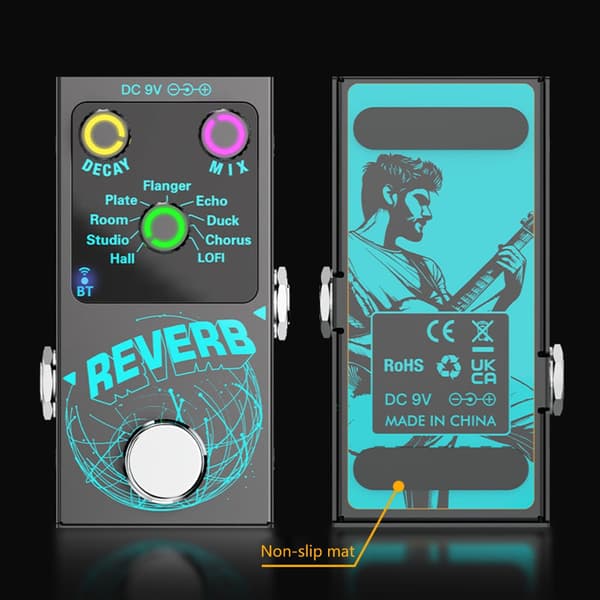Gitar Reverbs Effektor Enkel Blok Effektor Digital Reverbs Effektpedal