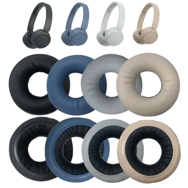 Skumøreputer og hodebåndputer erstatningssett for WHCH520-headset Black
