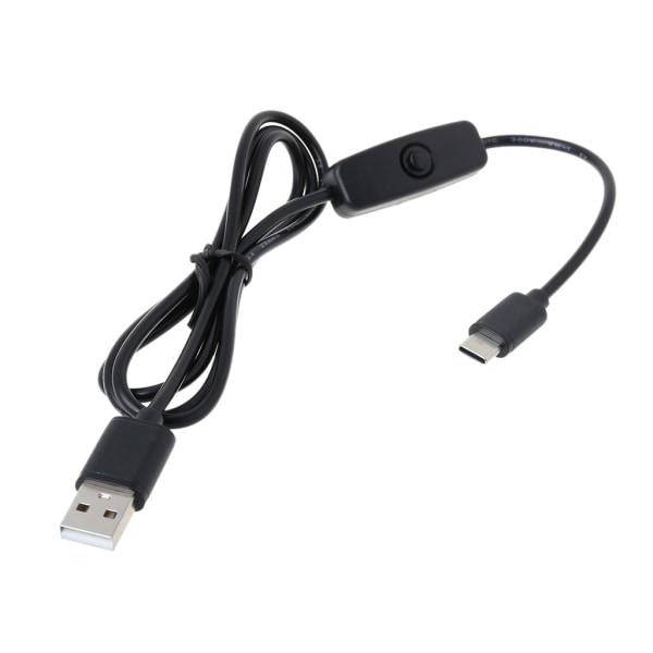 USB till Type-C-kabel med ON/Off-brytare USB till Type-C-kabel för LED-bordslampa USB -fläkt LED-strips