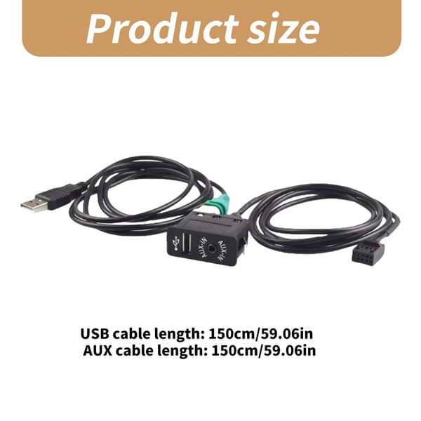 Adapter för E46 Biltillbehör AUX in USB Switch Kontakt