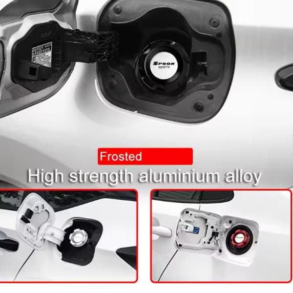 Oljepåfyllningslock i aluminium Bränsletanklock Motor Påfyllningslock Bränsletanklock Universal Black