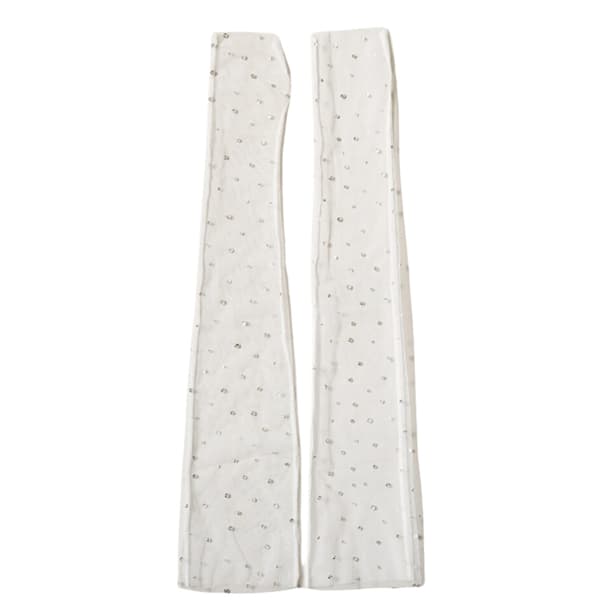 2lots Kvinnor Mesh Arm Ärmar Strass Mönster Överärmar Brudärmar