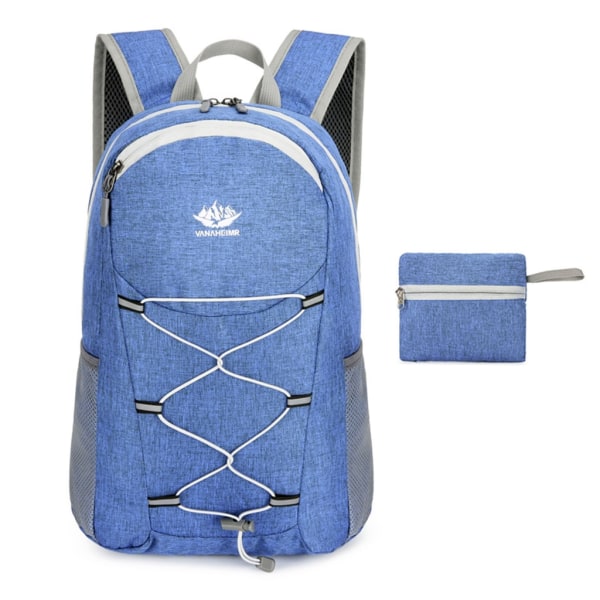 Vandringsdagssäck Ultralätt packbar ryggsäck Vattentät, hopfällbar resedagssäck för utomhuscampingklättring Blue