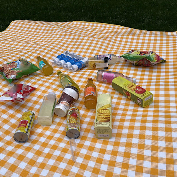för extra stor picknick & strandfilt Vattentät Handy matta 3 lager bärbar campingmatta för familj, vänner, barn Red