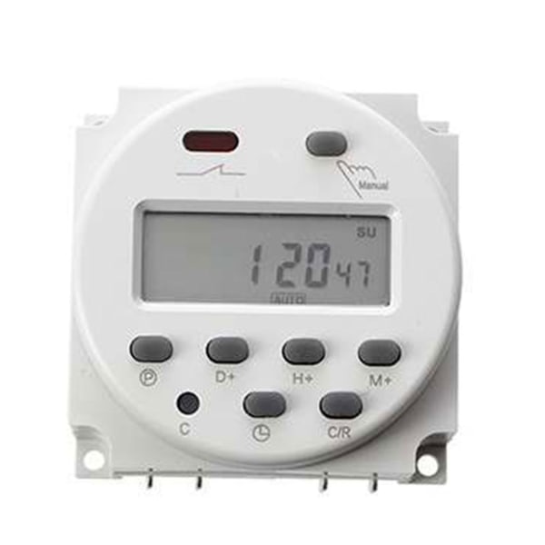 CN101A 16A mikrodatortimer 110V/220V/24V/12V LCD-skärm Power Programmerbar Digital för tidsbrytare Relä Hållbar 24V