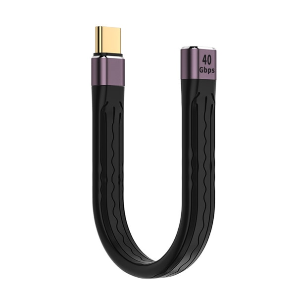 40 Gbps forlængerkabel PD 100W hurtigopladning Type C hun til Type C han kabel USB C datakabel til bærbar computer