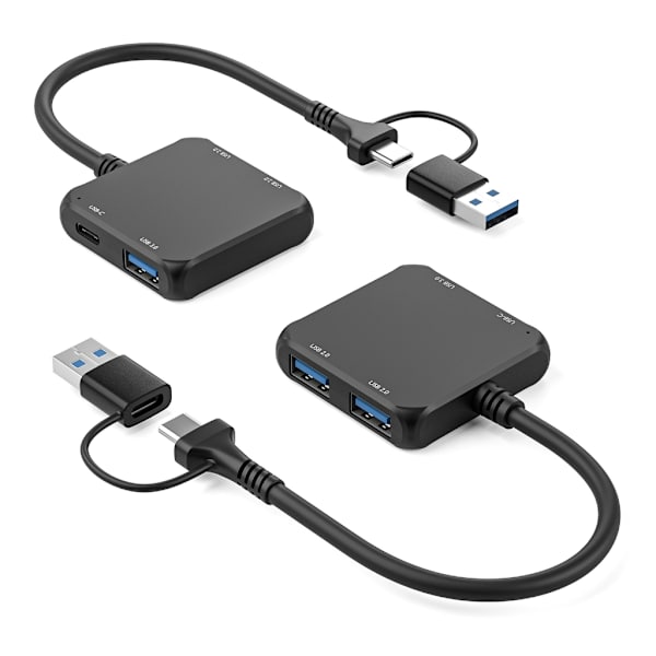USB Hub 4 i 1 USB C Hub USB C til 2xUSB2.0+1xUSB3.0+1xType C Hub Adapter