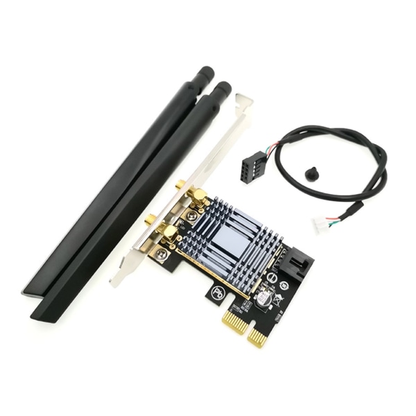 N1202 AR5B22 2.4G 5G-adapter Trådlöst WIFI-nätverkskort Dual-Band Pcie Wlan-kort + antenner för stationär PC Multifunktion