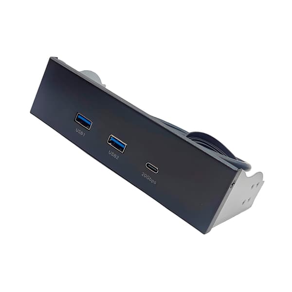 5.25-tommers frontpanelhub med USB3.2 og Type C-port for bruk i kontor-PC