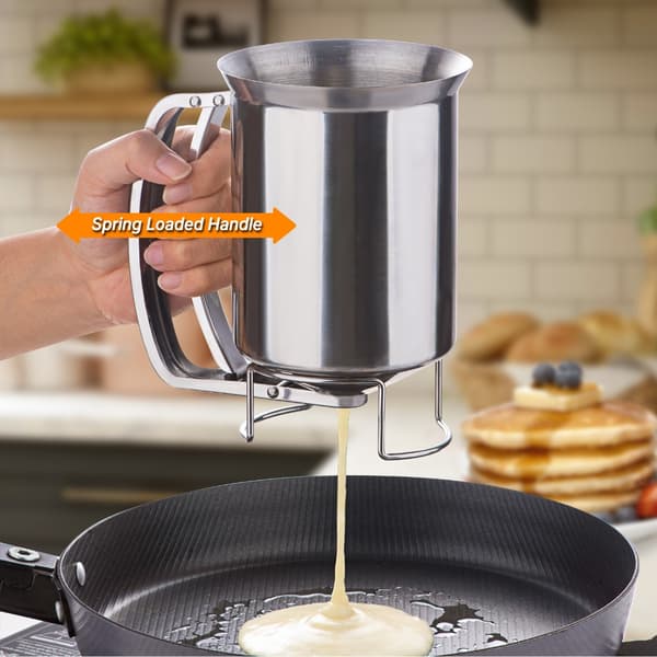 Rustfritt stål 680ML Røre-trakt Egnet for baking av cupcakes og vafler