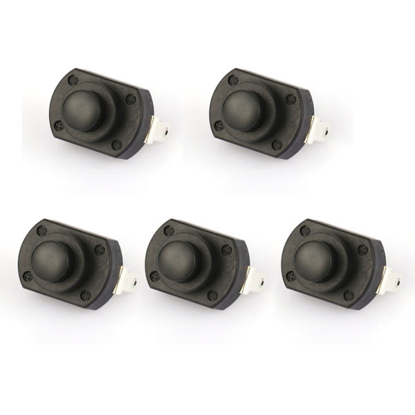 5st Multi typer Slitstark Ficklampa Switch Tryckknapp Lampa Knapp Switch Mini Miljöskyddsbrytare Switch Spärr 8