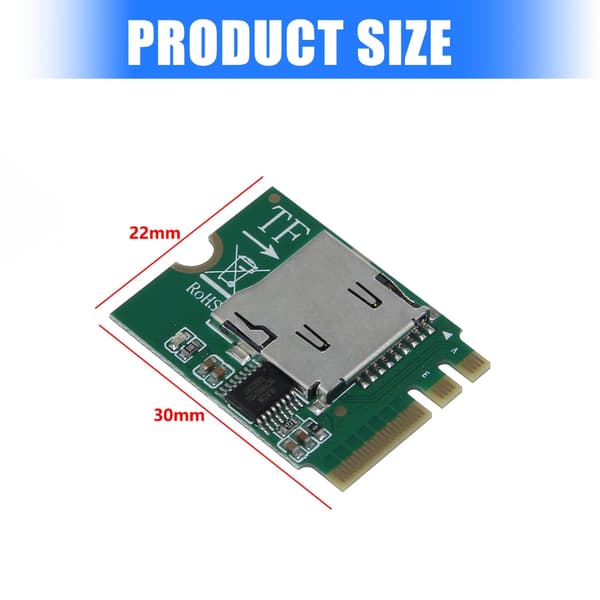 M.2 A/E-nøkkel til TF Hot Swappable Adapterkort Hot Swapping Design