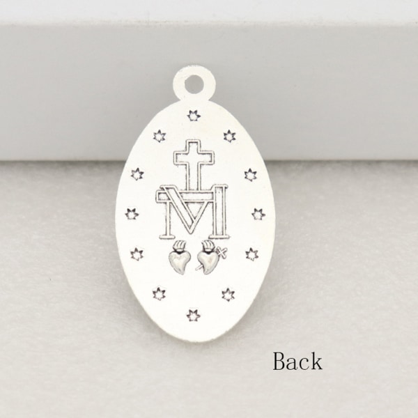 10x Blessed Virgin Pendant Charms Katolska Armband Halsbandshänge med Loop Medaljer för DIY smycken S