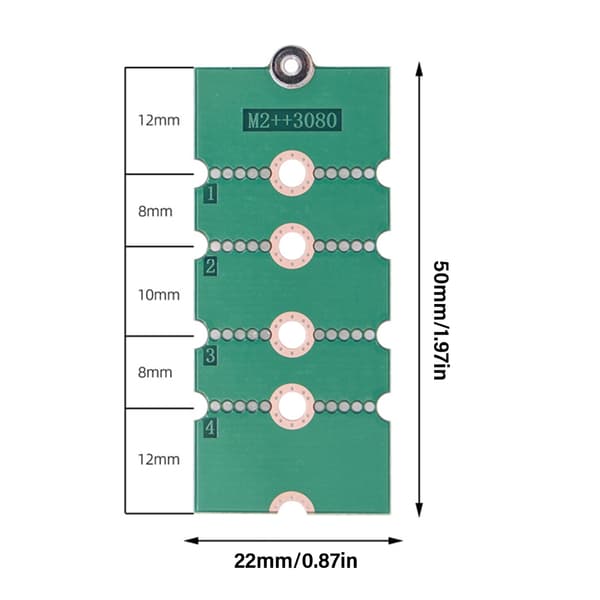 M.2 Udvidelseskort 2230 2242 2260 til 2280 SSD Adapter Solid