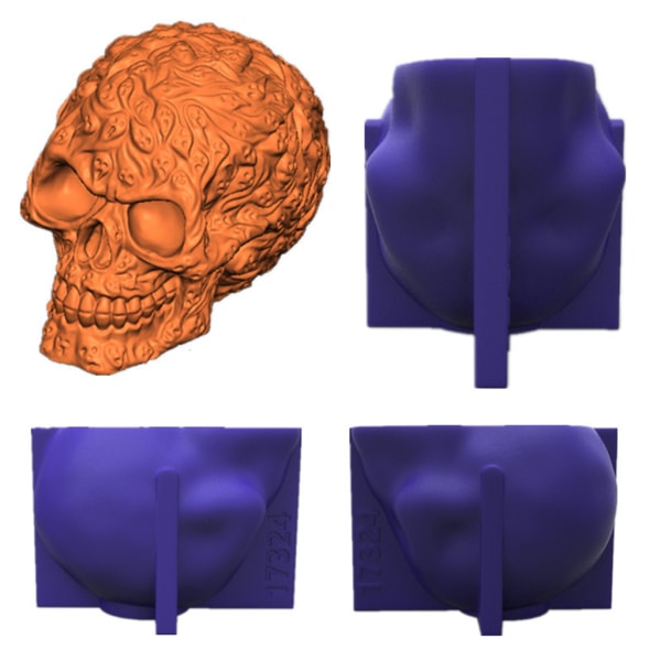 Ghost 3D Skull Hemdekorationer Form prydnadsgjutning Mould