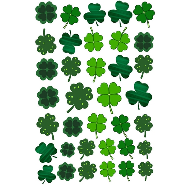 Saint Patrick's Day Sticker Sheets 9 st Irish Festival Clover Decal PVC D
