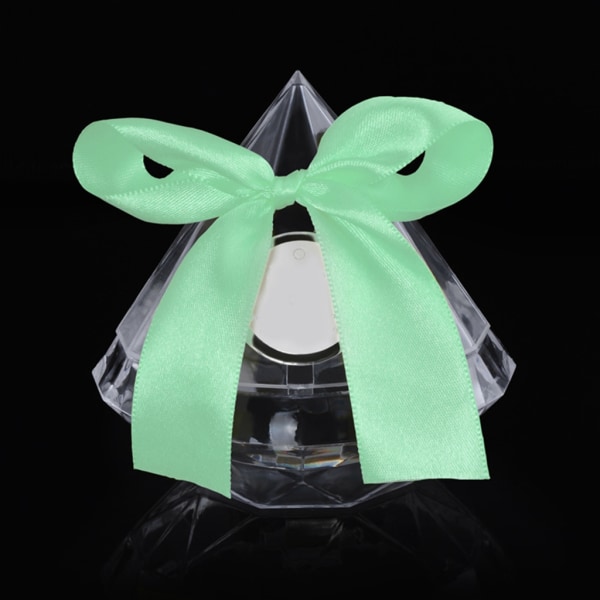 12 st genomskinliga godisaskar för favor diamantform transparent godis Presentförpackning för bröllopsfest Cupcake förpackningsdekor S