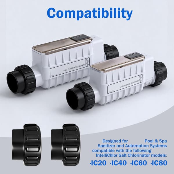 Nem installation af udskiftningssæt til unionfittings til 520595 IC40 poolpumpesystemer