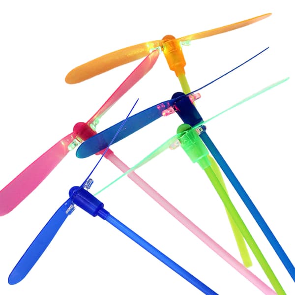 Lysende LED Lys-op Bambus-Copter Plastik Guldsmed Legetøjsgave til Børn