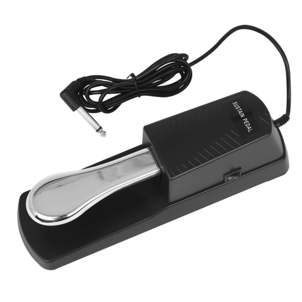 Piano Sustain Pedal Piano Keyboard Fot Sustain Pedal för Digital Piano MIDI Keyboard Elektronisk keyboard, 1/4 tums uttag