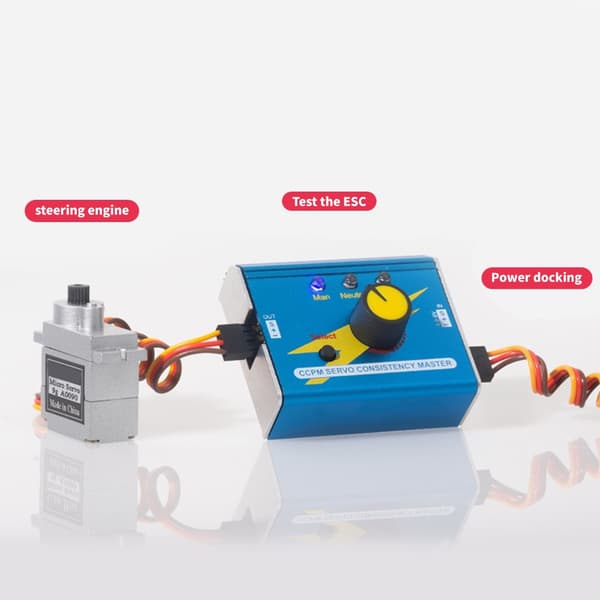 Aluminium Multifunksjons ESC-er Kontroller CCPM Servo Konsistensmåler
