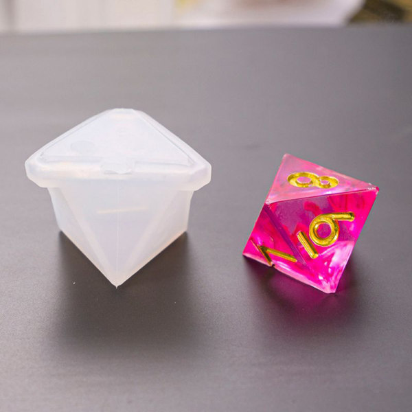 8 former gör-det-själv- form Facetterad kub rund form Form Tärningar Digitalspeltärning Mould