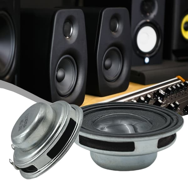 Zinkskärmad 40mm Högtalare 3W 4Ω PU Surround Full Range Frekvens Högtalare