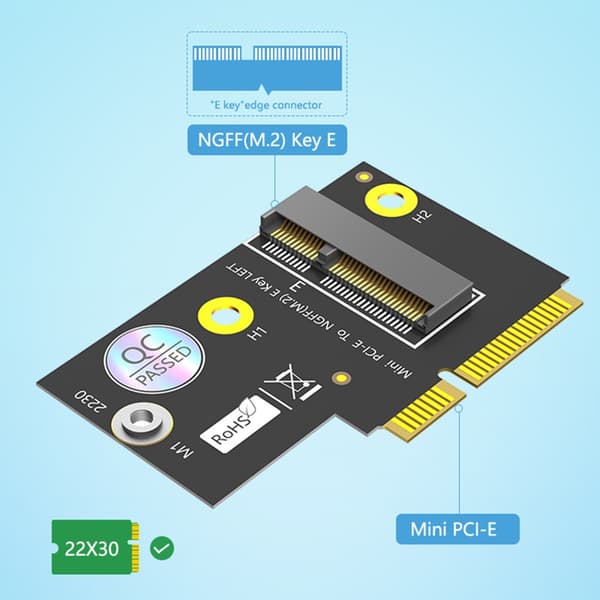 AX210 Adapter Understøtter 2230 Mini PCIE til M.2 NGFF Konverter til WiFi-kort