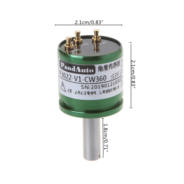 Vinkelsensor Halleffektpotentiometer Givare Rotation Förskjutning Ej kont