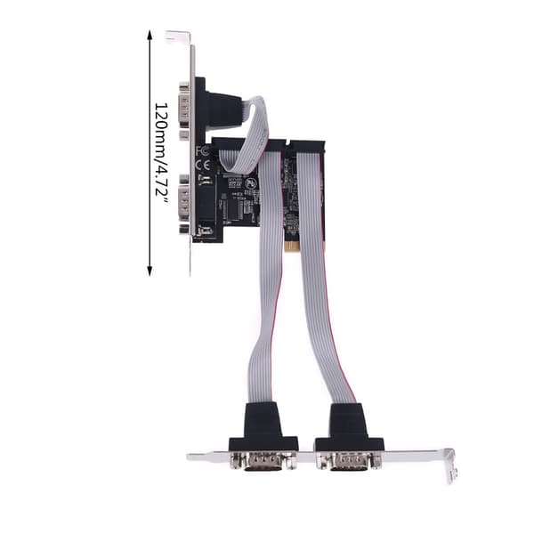 99100 Chipset PCIe 4-portar seriell tilläggskort Multi RS232 DB9 COM Expansion Riser