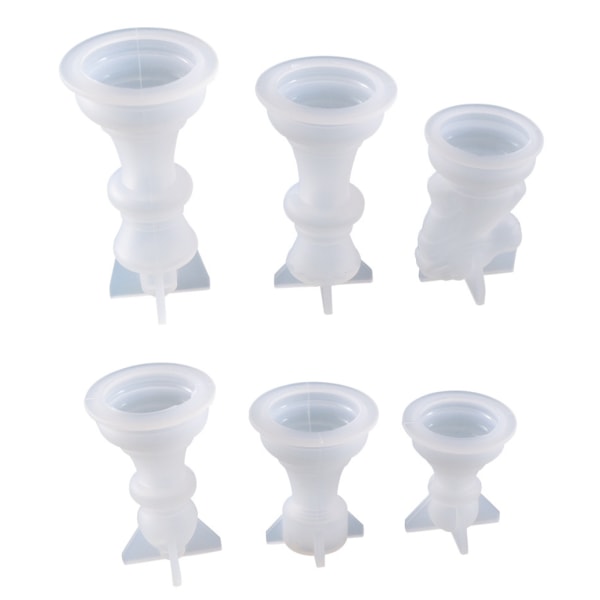 6 st 3D Schack Form Handgjorda schackstycken Form UV Kristall Epoxiform Form Form DIY