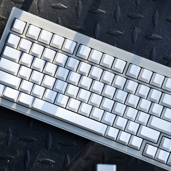 CherryHeight Keycaps PBT for 137Keys Keyboard Minimalistisk Hvit Blank Keycap