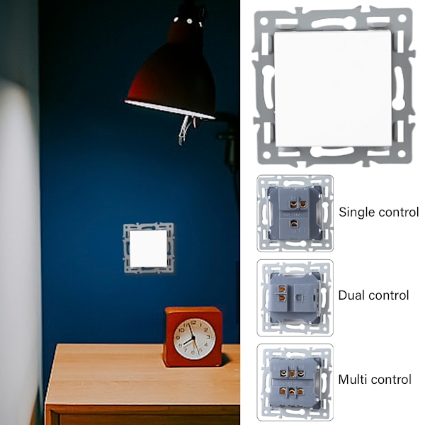 Enkla designljusströmbrytare 250V infällda strömbrytare för moderna interiörer Double