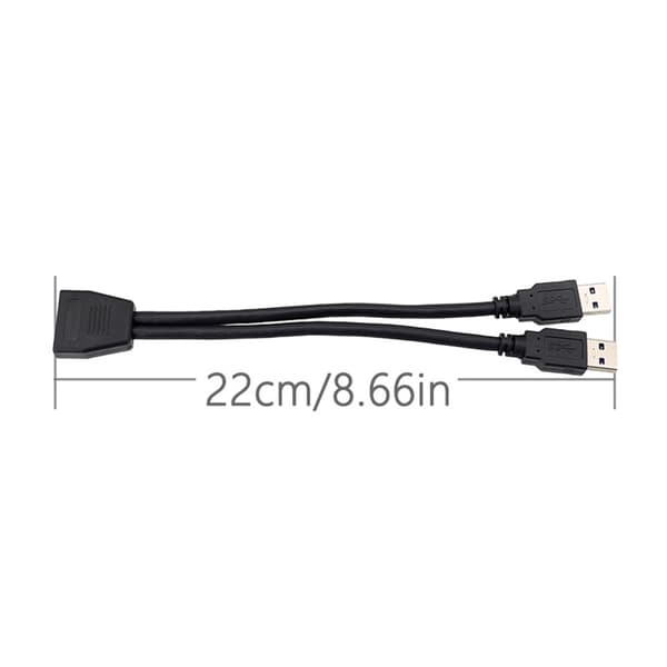19Pin USB Header USB3.0 1 til 2 Splitter Intern USB Forlængerkabel
