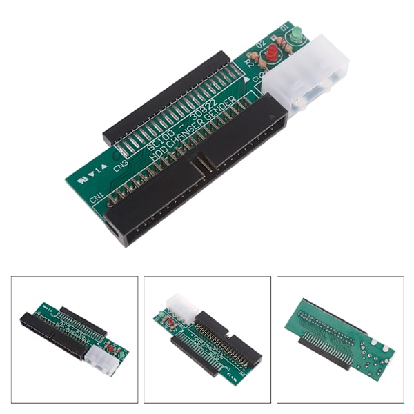 3,5 IDE hane till 2,5 IDE hona 44 stift till 40 stift SATA Converter Adapter Card för bärbar stationär PC