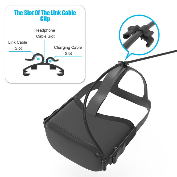 2st Datakabellänk Kabelklämmor Organizer för Oculus Quest 1/2 Link VR Headsetkabel VR-tillbehörskabel
