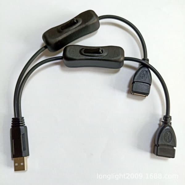 USB A til to USB hun-forlengelseskabel for strøm- og dataoverføring