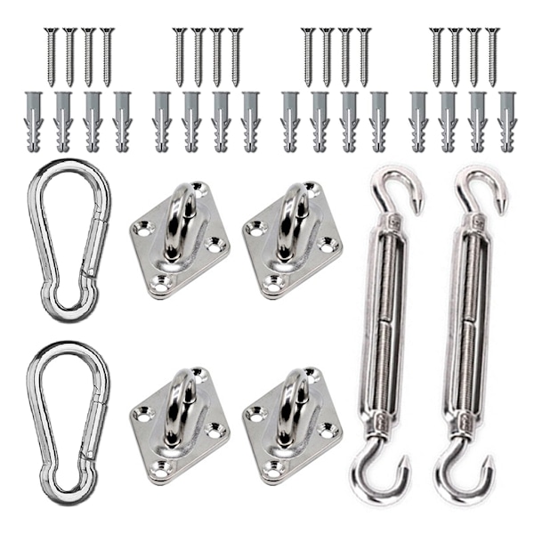 Markise Hardware Kit 6mm/8mm Solsejl Installations Hardware Kit Anti-Rust