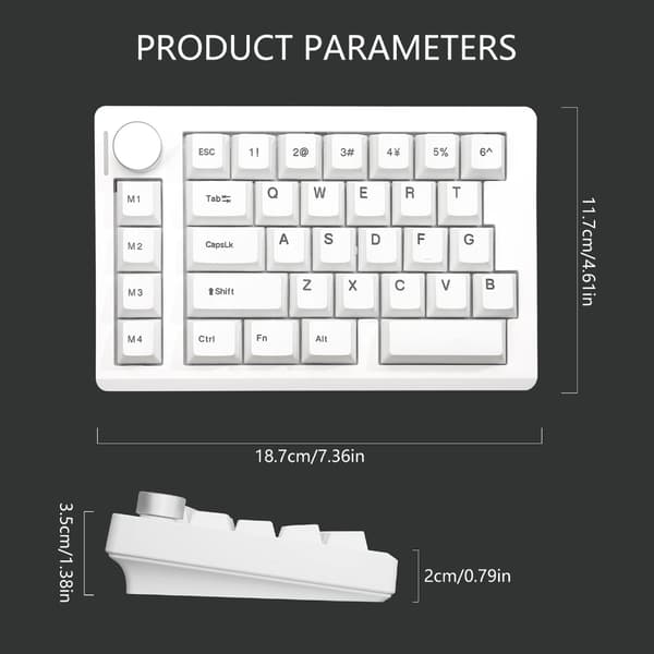 Lett Ergonomisk Tastatur for 1ms Input Resilient ABS