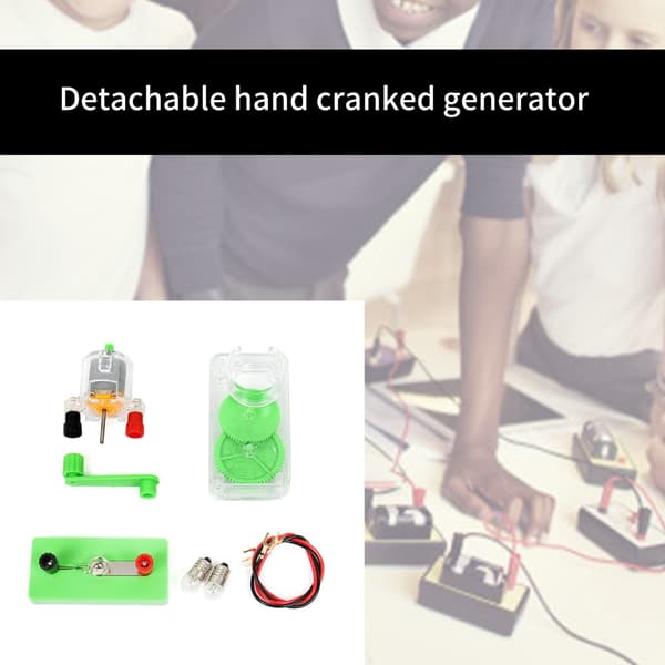 DIY Generator Motor Sæt STEM Fysik Legetøj Håndgenerator Motor Samlesæt