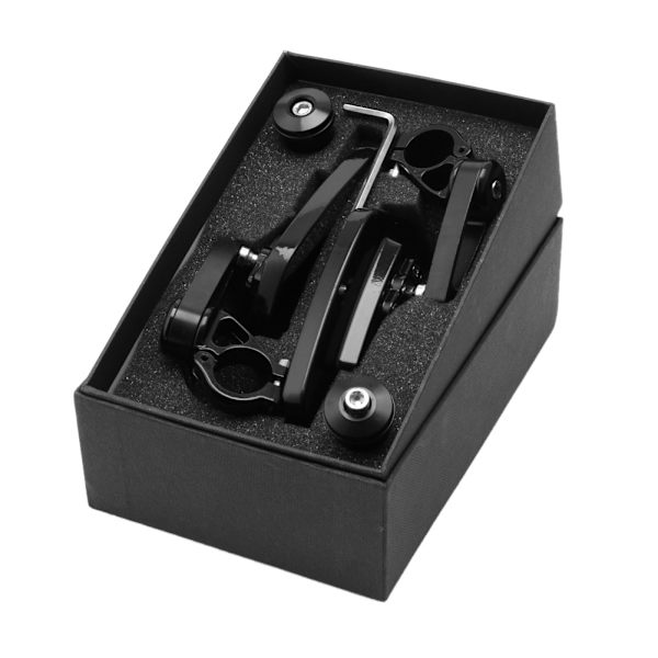 Universal 7/8 \" Sort Motorcykel Billet Aluminium Bar End Sidespejle