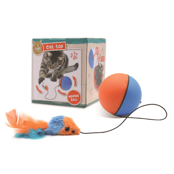 Automatisk rörlig boll Kattleksak Interaktiv kattbollleksak Kattunge Boll Katt rörlig leksak Robotkattungeleksak Kattskraparleksak