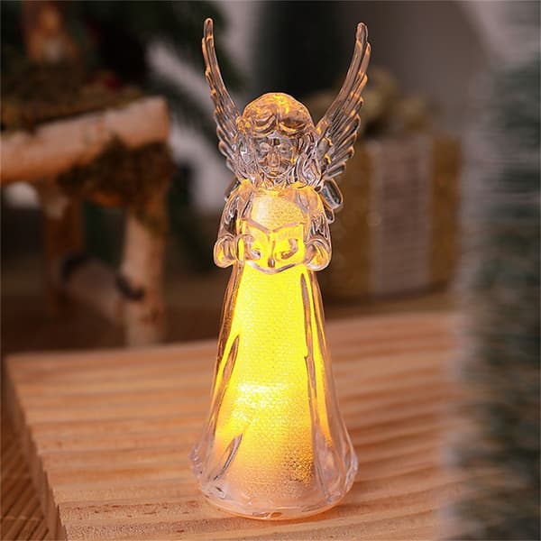 4 stk. Akryl Engel Natlampe Glitrende Sengelamper Dekorativt Element