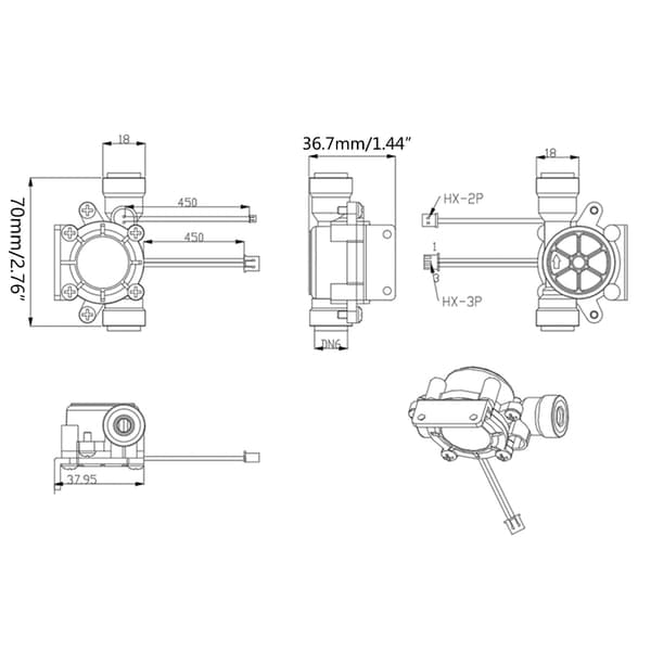 TDS Temperatur Flow Sensor DC5-24V Afbryderkontrol Flowmåler Væsketæller