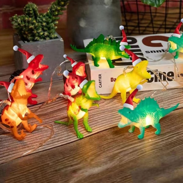 LED Dinosaur String Lights Dinosaur Room Dekor Light Novelty Lights Leksakspresent för pojkar Barn Julfest Tillbehör