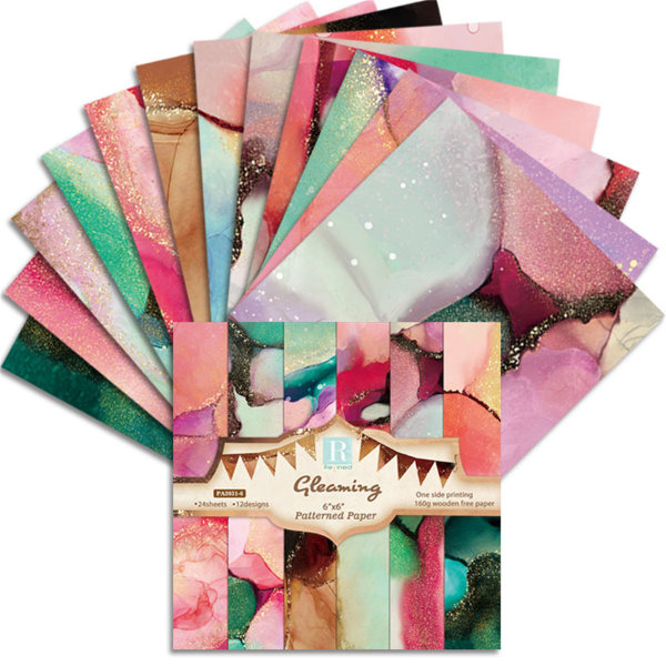 Färgblandning Scrapbook - papper 24 ark och cover Journaling Kit