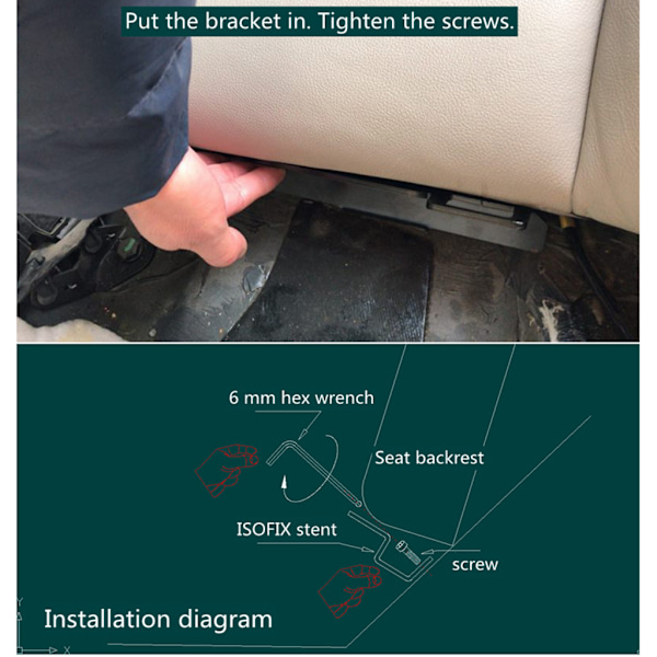 Til A6L A4 A6 ISOFIX Sæt Beslag Børnesikkerhed til Sæde Interface atch Connector