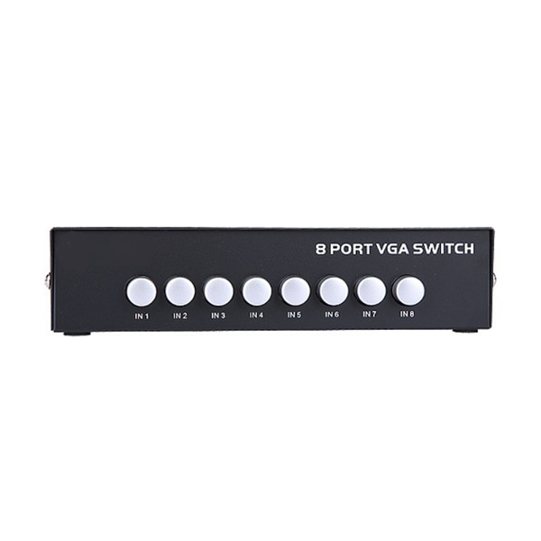 8-portars VGA-switch utan USB 8-ingång 1-utgång VGA-videoväljare 8 datorer delar en bildskärm 1920 x 1440 Upplösning