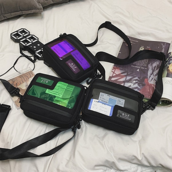 Damer Casual Axelväska Mode Crossbody-väska Flickor Liten fyrkantig väska väska Dam Messenger Bag för vår sommar Black