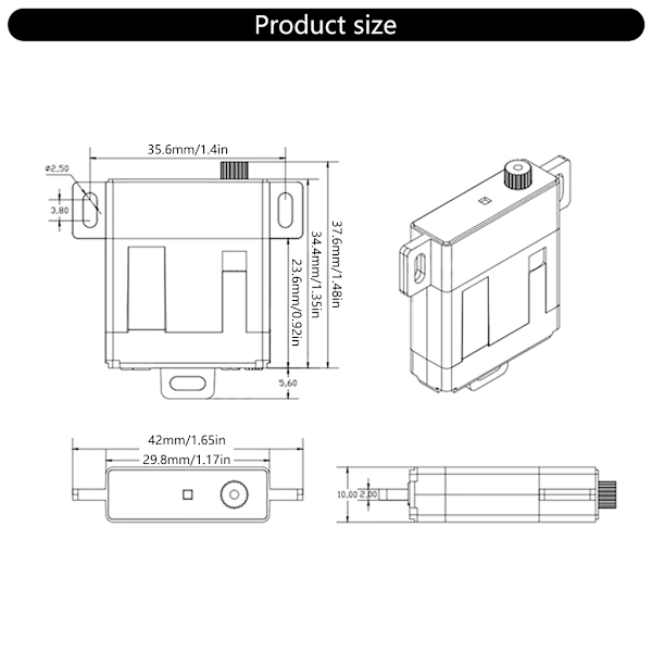 DS239MG Servomotor med Högt Vridmoment för Fjärrstyrda Flygplan Bred Kompatibilitet